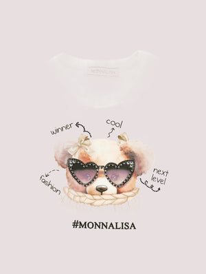 T-shirt, bambina, logata.<BR/> 19F612 6003 /0001 MONNALISA 