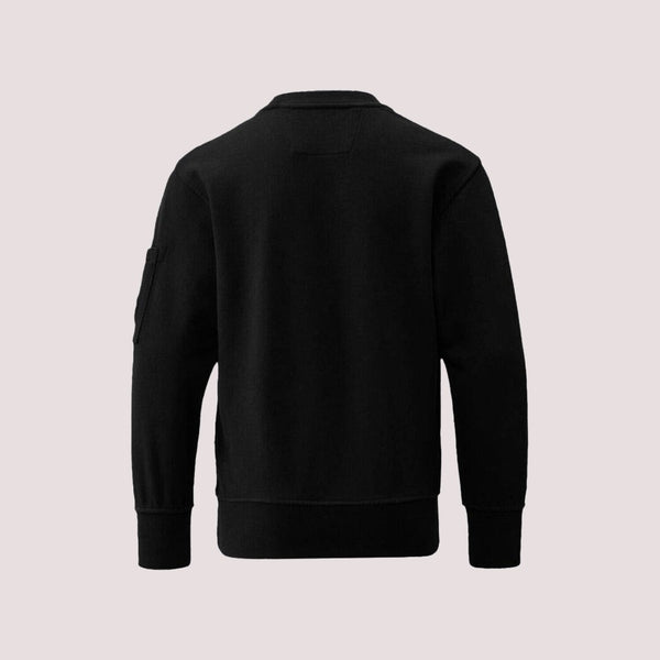 Felpa nera  per bambino con lente CMF00X LCA76 /60100 C.P.COMPANY 