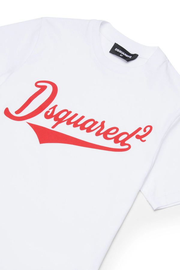 T-shirt girocollo con logo stampato DQ3171 D0ACD /DQ100 DSQUARED2 JUNIOR 