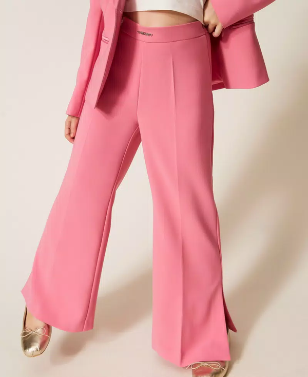 Pantaloni flare in crêpe con spacchi 261GJ2Q51 /7207 TWINSET 