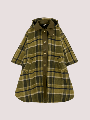 Cappa a quadri sul verde C20670 /Z67 CHLOE 