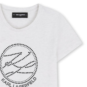T-shirt con logo in strass Z31159 /M31 KARL LAGERFELD 