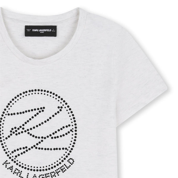 T-shirt con logo in strass Z31159 /M31 KARL LAGERFELD 