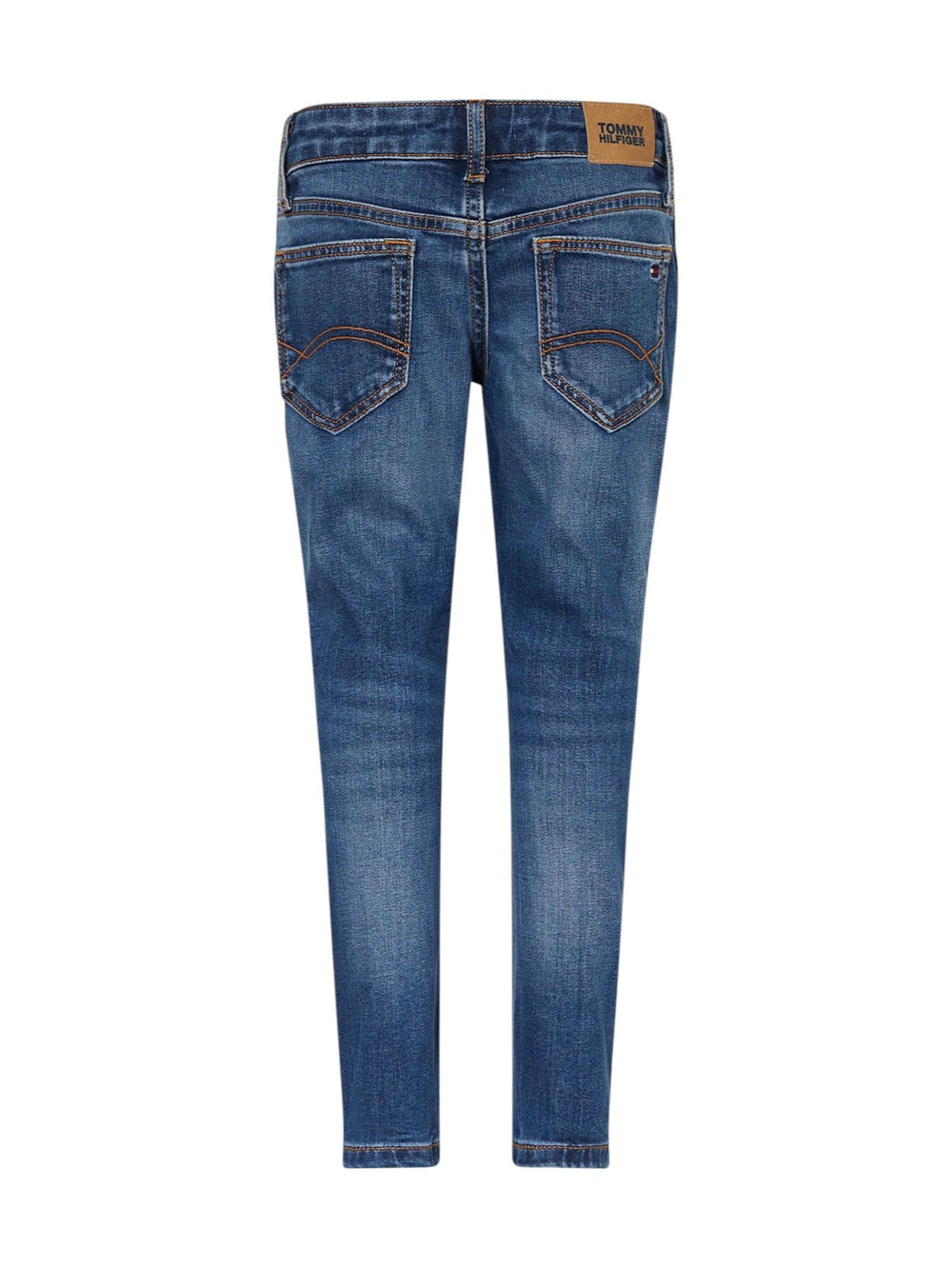 Jeans skinny bambino blu medio in cotone elasticizzato