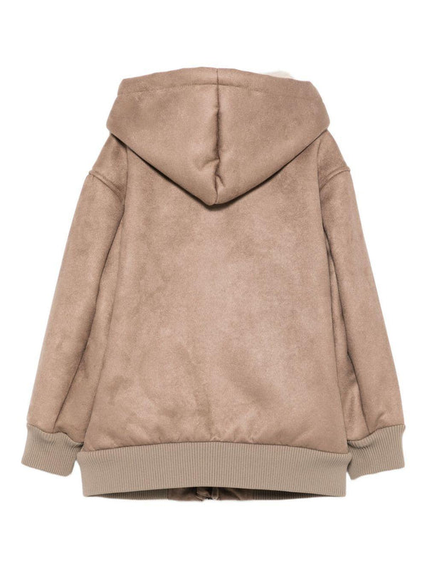 Blouson con zip e cappuccio effetto scamosciato EB000508 AF19524 /U6189 EMPORIO ARMANI 