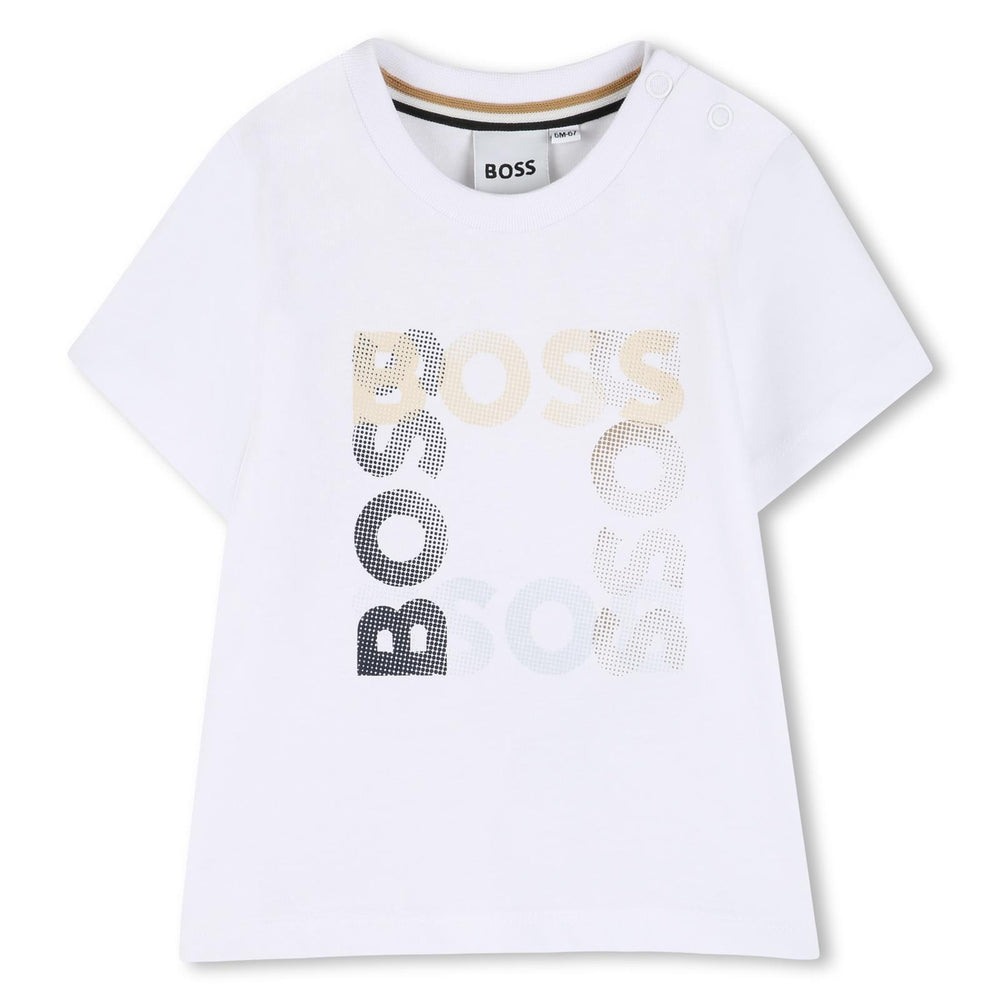 T-shirt con loghi stampati J52882 /10P BOSS 