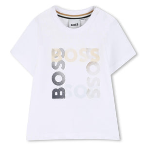T-shirt con loghi stampati J52882 /10P BOSS 
