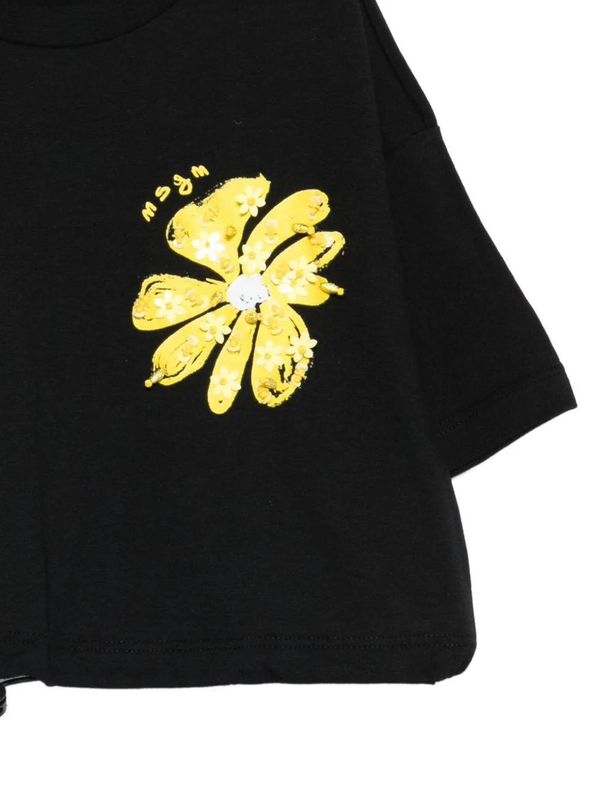 T-shirt cropped con stampa S6MSJGTH106 /110 MSGM KIDS 