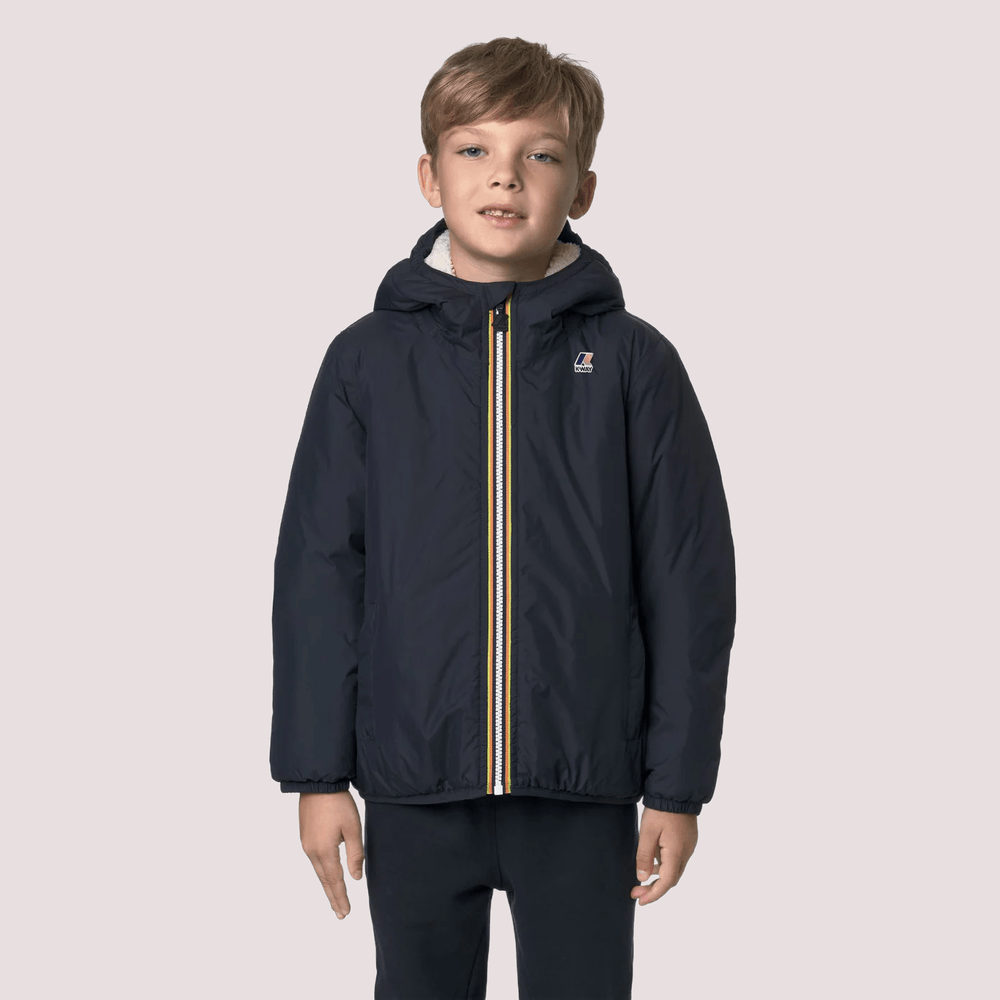 Giacca termica unisex blu per bambini con fodera in sherpa K7142TW /K89 KWAY 