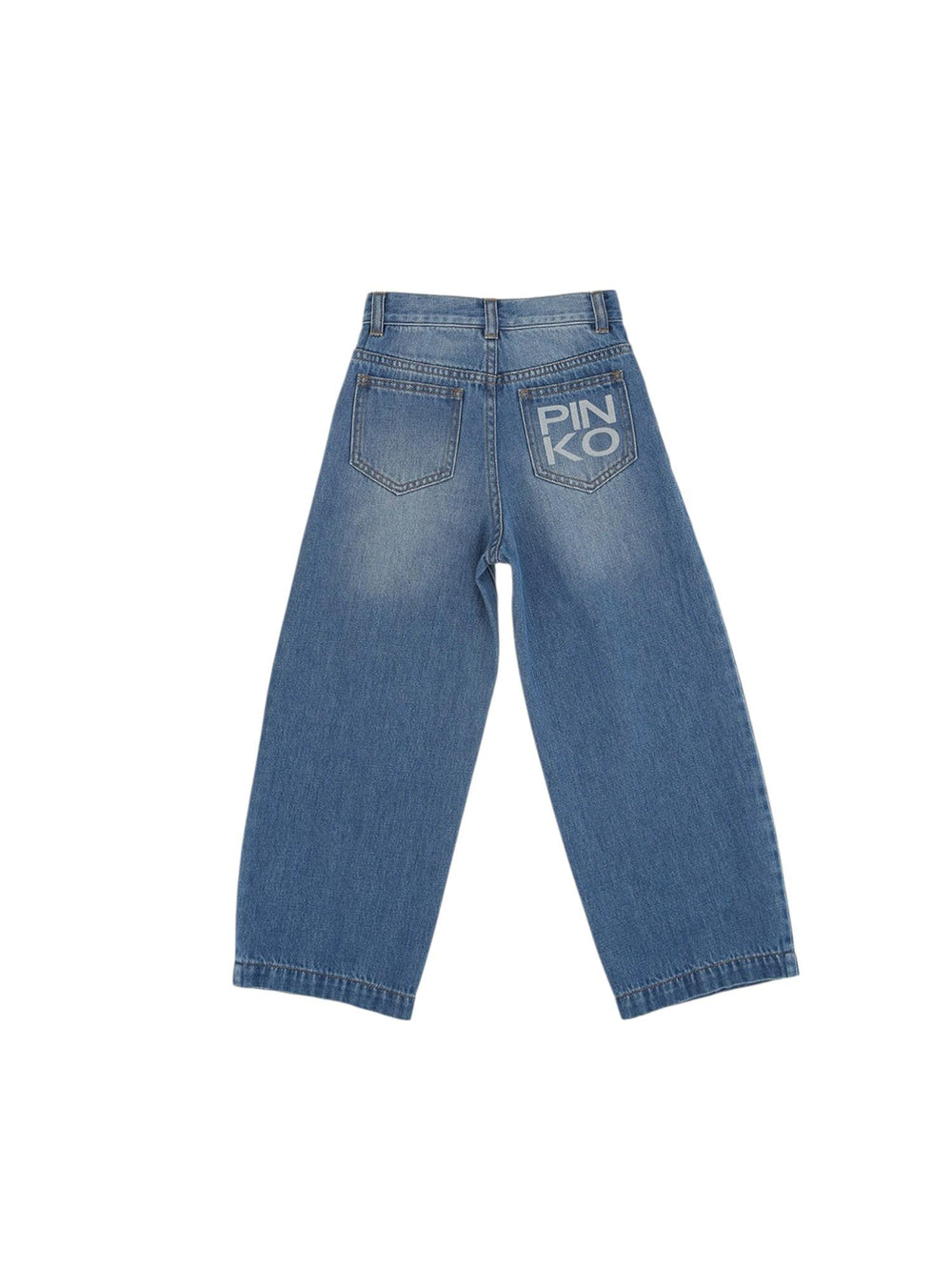 Jeans bambina wide leg in denim blu