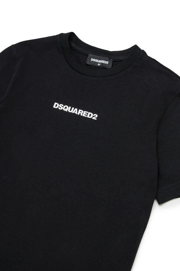 T-shirt con logo effetto gommato DQ2823 D004G /DQ900 DSQUARED2 JUNIOR 