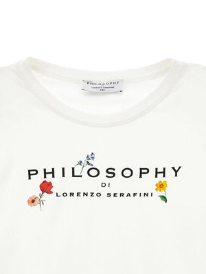 T-shirt logo e fiorellini I1G613 7201 /1 PHILOSOPHY KIDS 