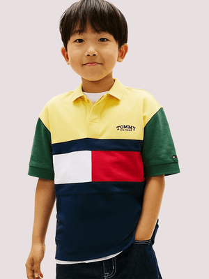 Polo color block con logo Tommy Hilfiger KB0KB10413J /ZGP TOMMY HILFIGER 