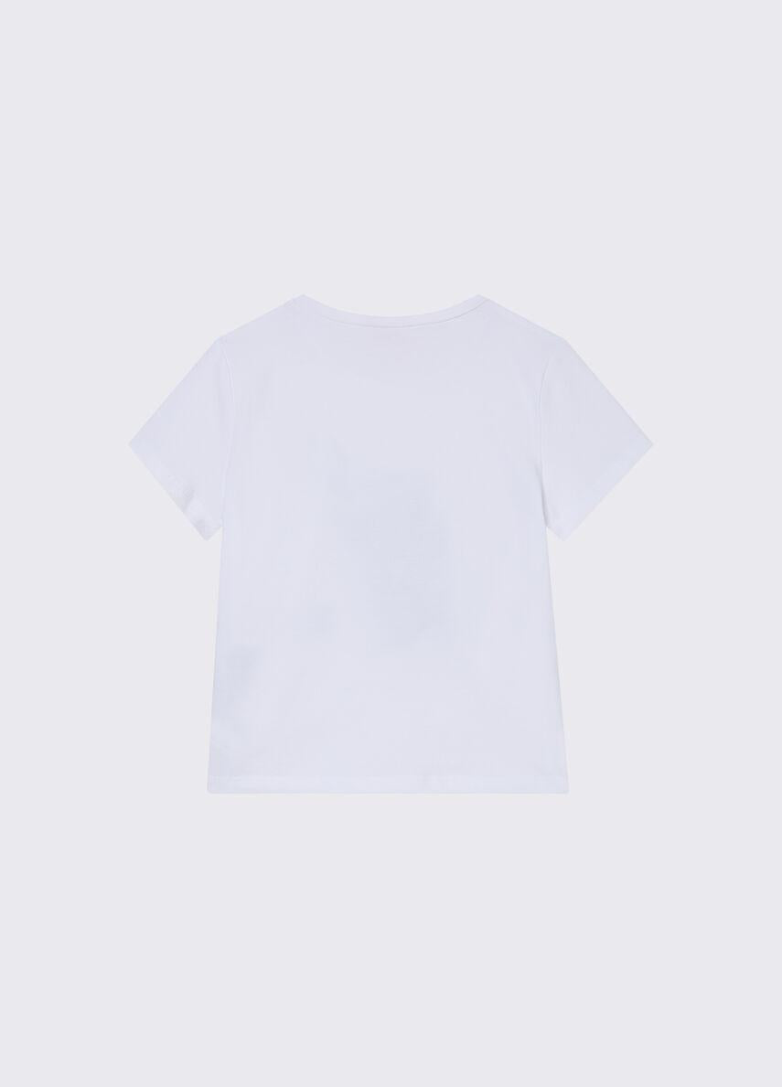 T-shirt con stampa e castoni GA6112 JS003 /L9042 LIU JO 