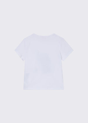 T-shirt con stampa e castoni GA6112 JS003 /L9042 LIU JO 