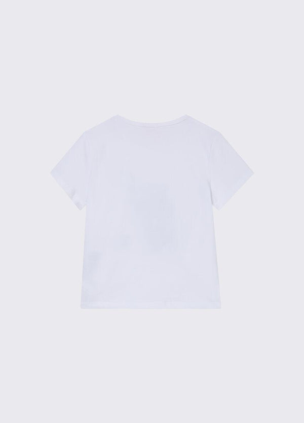 T-shirt con stampa e castoni GA6112 JS003 /L9042 LIU JO 