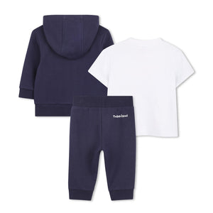 Completo cardigan con cappuccio + maglietta + pantaloni. T60884 /85T TIMBERLAND 