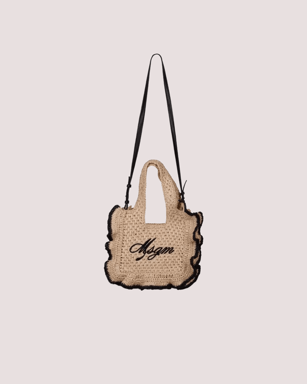Borsa in rafia con ricamo logo S6MSJGBA110 /255 MSGM KIDS 