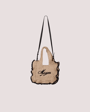 Borsa in rafia con ricamo logo S6MSJGBA110 /255 MSGM KIDS 