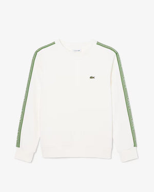Felpa in cotone a righe con logo 847578 /70V LACOSTE 