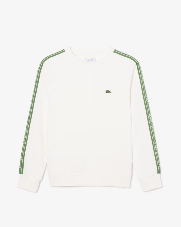 Felpa in cotone a righe con logo 847578 /70V LACOSTE 