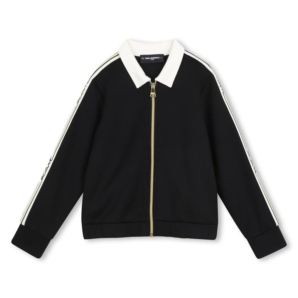 Cardigan con bande laterali Z31132 /09B KARL LAGERFELD 
