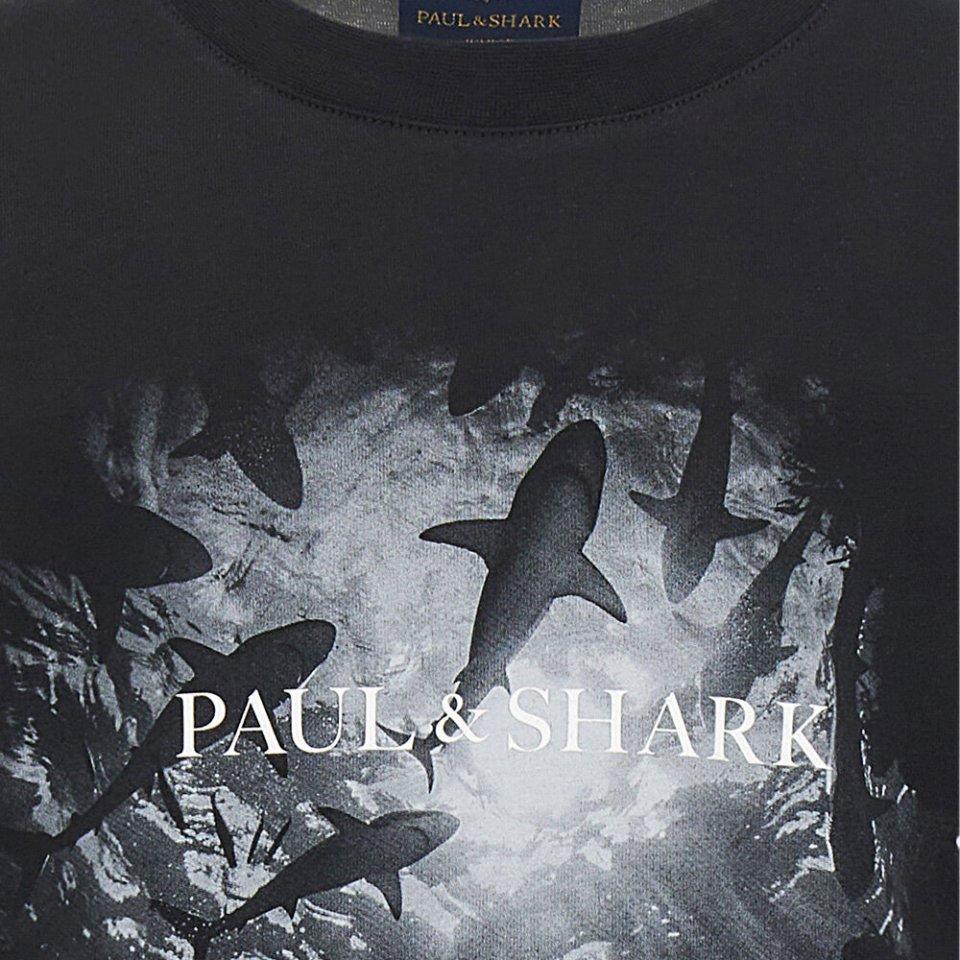 T-shirt con stampa WMM00G LAA53 /42370 PAUL & SHARK 