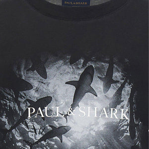T-shirt con stampa WMM00G LAA53 /42370 PAUL & SHARK 