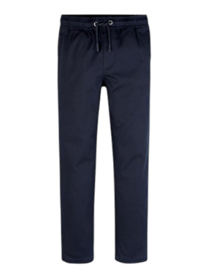 Pantalone bambino blu scuro in felpa con coulisse