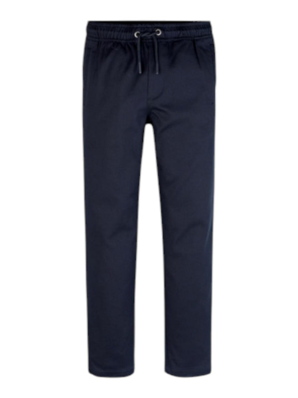 Pantalone bambino blu scuro in felpa con coulisse