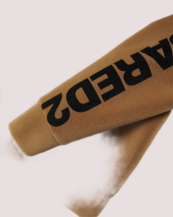 Felpa Dsquared2 in neoprene color cammello con cappuccio e zip DQ3001 D0AF8 /DQ721 DSQUARED2 JUNIOR 