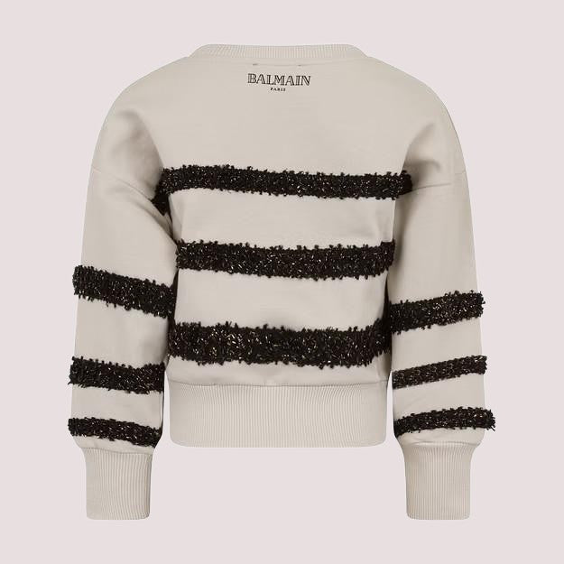 Felpa a righe BX4A20 Z3183 /107OR BALMAIN 