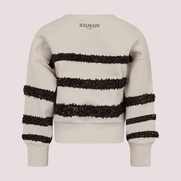 Felpa a righe BX4A20 Z3183 /107OR BALMAIN 