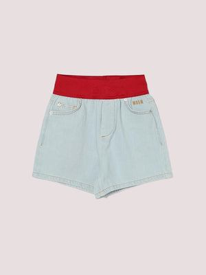 Shorts con  elastico in vita  rosso S6MSJGSH039 /126 MSGM KIDS 