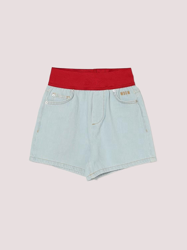 Shorts con  elastico in vita  rosso S6MSJGSH039 /126 MSGM KIDS 