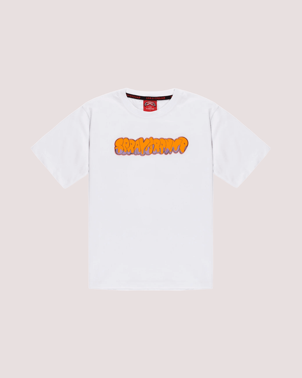 Makes the world go round white over t-shirt SPY1436 /WHITE SPRAYGROUND 