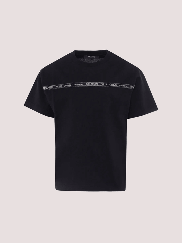 T-shirt nera per bambini con logo BX8P71 Z3186 /930NE BALMAIN 