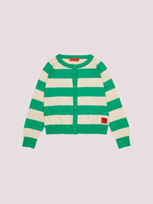 Cardigan a righe con logo MX0296 MX00Z /MX506 MAX&CO KID 