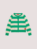 Cardigan a righe con logo