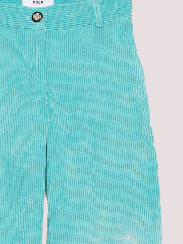Pantaloni azzurri con tasche laterali F5MSJGPA105 /MS037 MSGM KIDS 