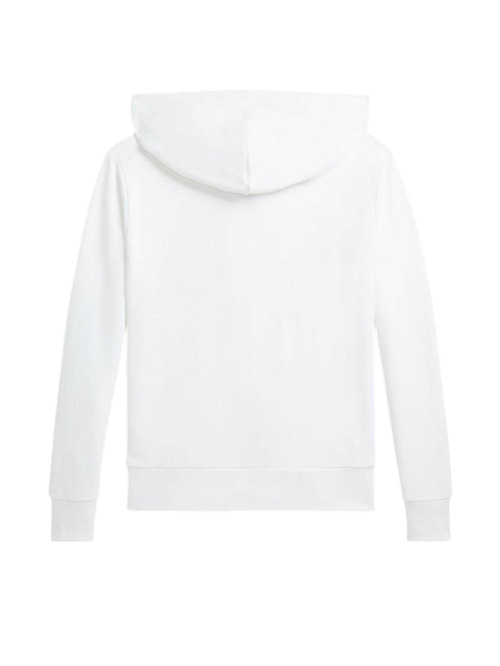 Felpa bambino bianca con cappuccio e zip frontale