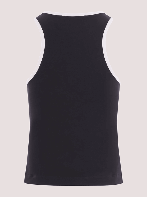 Top Balmain a costine con logo frontale BY8A12 Z3277 /930BC BALMAIN 