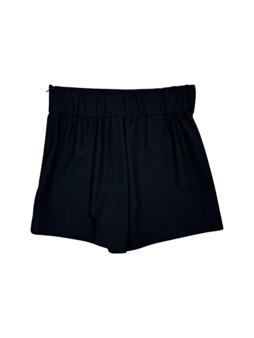Shorts neri in tessuto tecnico con vestibilità slim