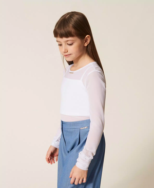 Top in tulle con arricciatura 261GJ2183 /526 TWINSET 