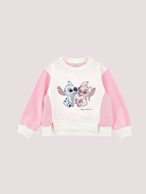 Felpa, bambina, girocollo.<BR/> 19F606 6011 /0190 MONNALISA 