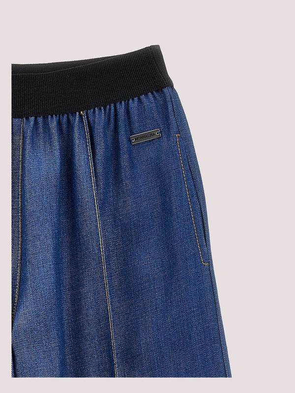 Pantaloni fluidi denim<BR/> 17F402 6208 /032F MONNALISA 