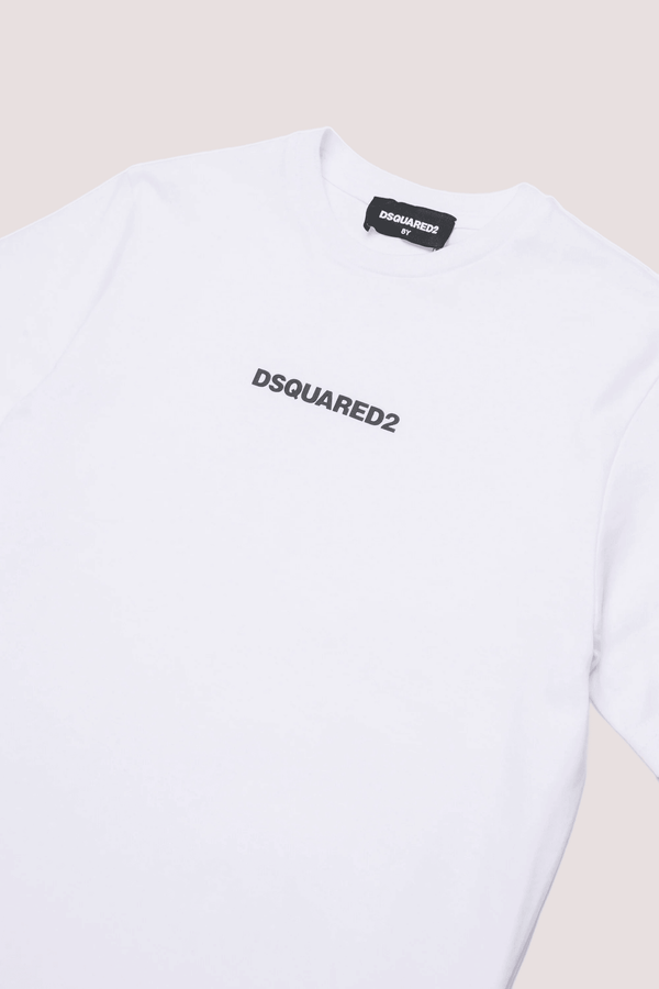 T-shirt con logo effetto gommato DQ2823 D004G /DQ100 DSQUARED2 JUNIOR 