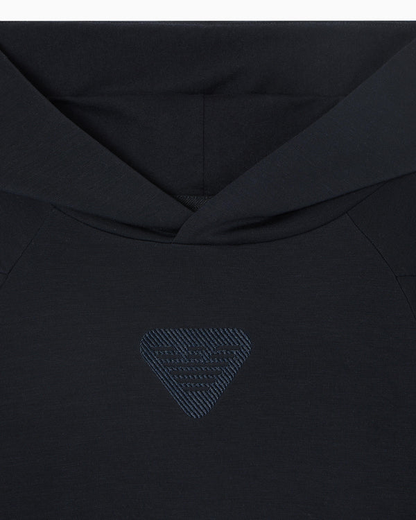 Felpa comfort fit con cappuccio in double jersey EB000835 AF16254 /UB118 EMPORIO ARMANI 