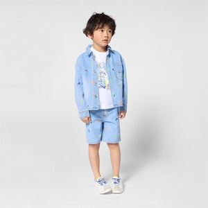 Bermuda in denim U21721 /Z18 BILLIEBLUSH 