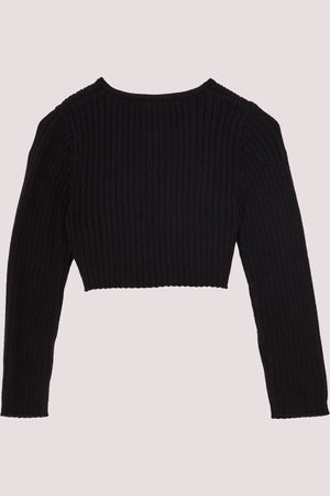 Cardigan corto in maglia, a costine KF5025 MA12P /22222 LIU JO 